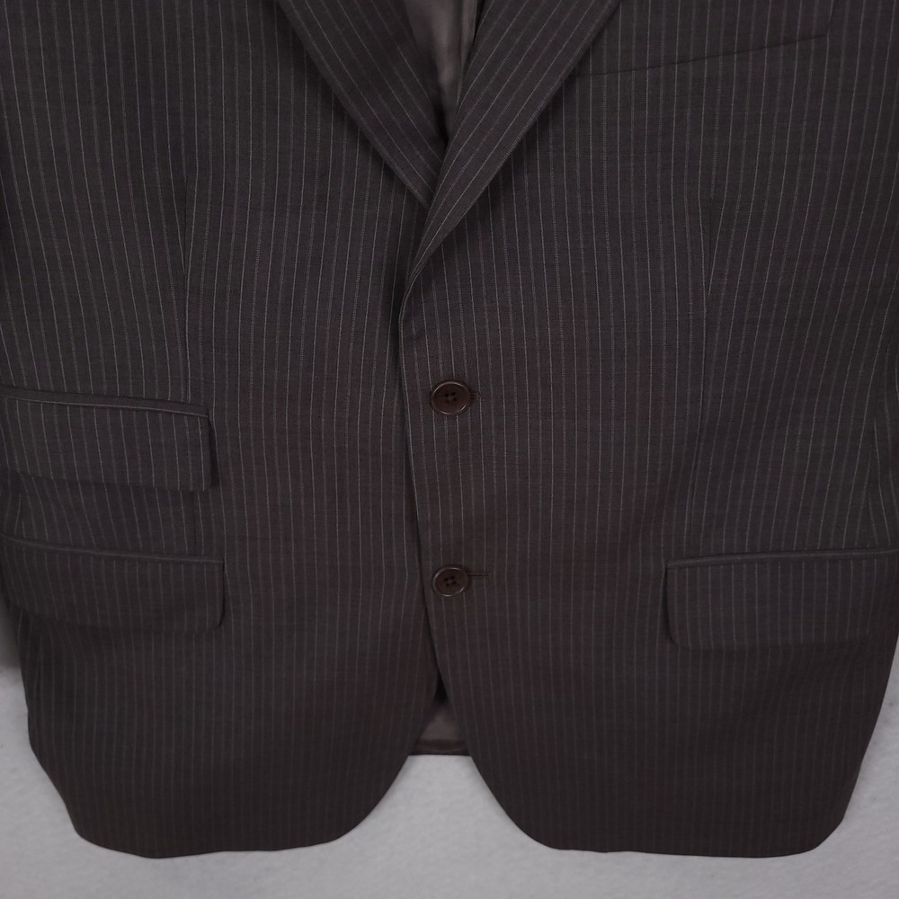 Brooks Brothers Blazer Mens 42R Brown Pinstripe Wool Sport Coat Old Money - Picture 11 of 14